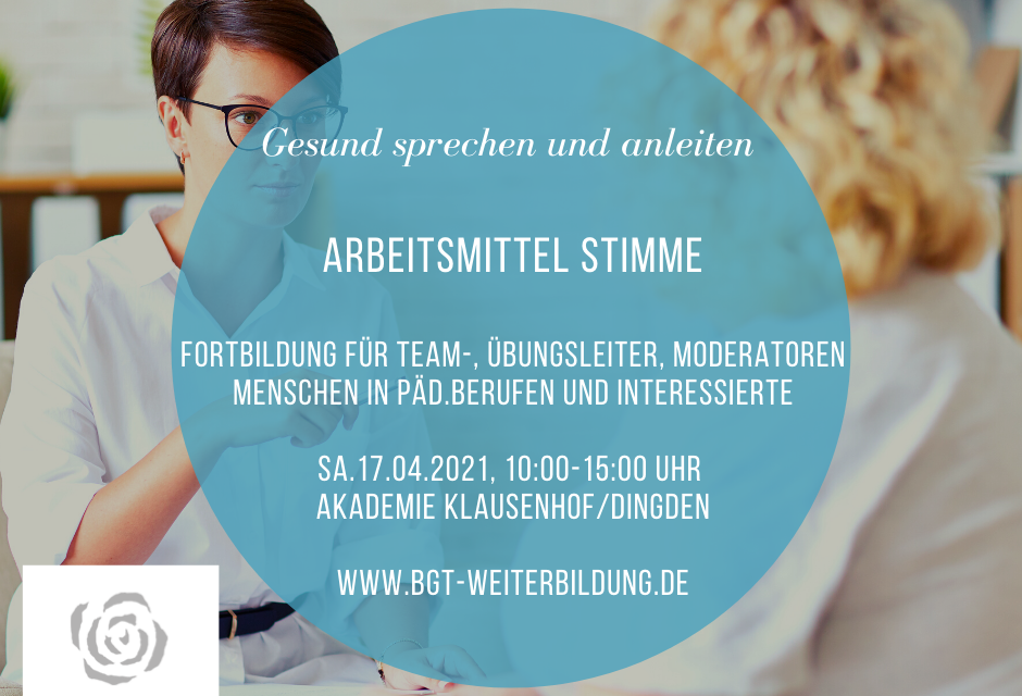 Fortbildung: Arbeitsmittel Stimme